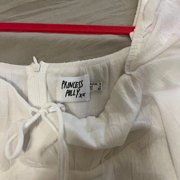 Princess Polly White Linen Mini Dress - Picture 4 of 4